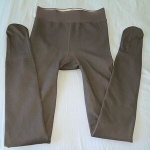 Mallas con forro polar para mujer, leggings falsos translúcidos elásticos